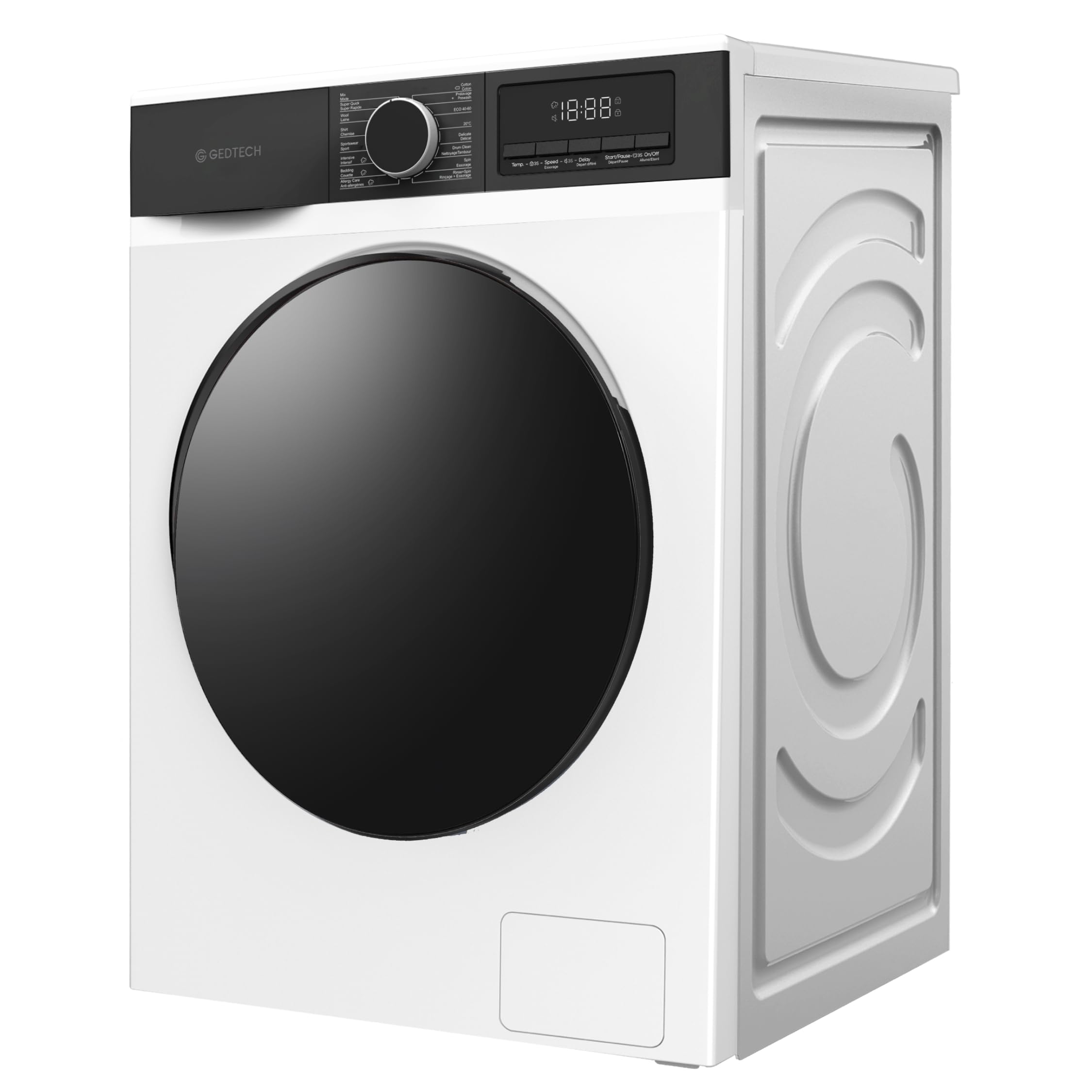 Lave-linge frontal - 12 Kg - 1400 tr/mn - 16 programmes - Eco - Intensif - Rapide
