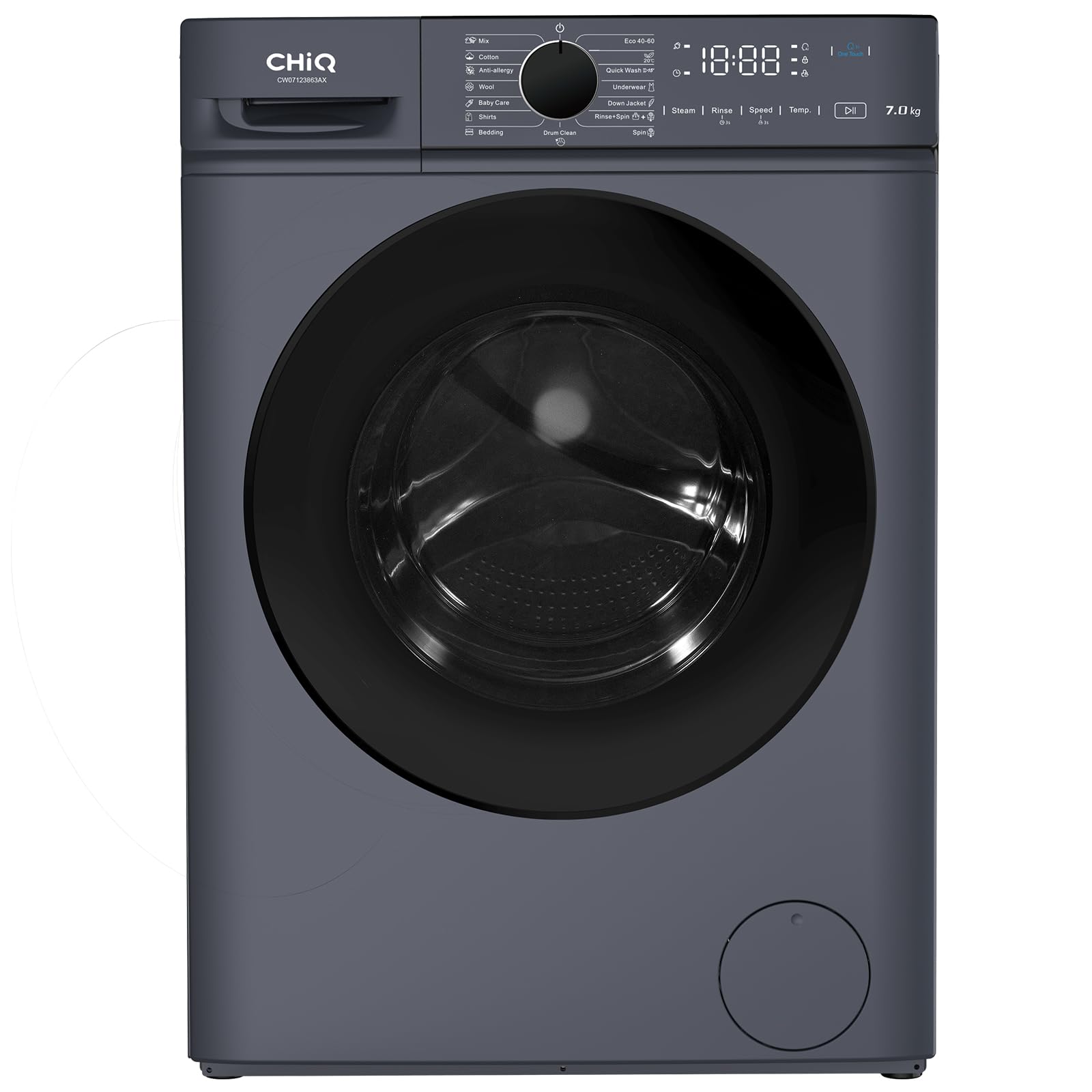 Lave linge hublot - 7kg, Classe énergétique A, Moteur BLDC 1200 RPM